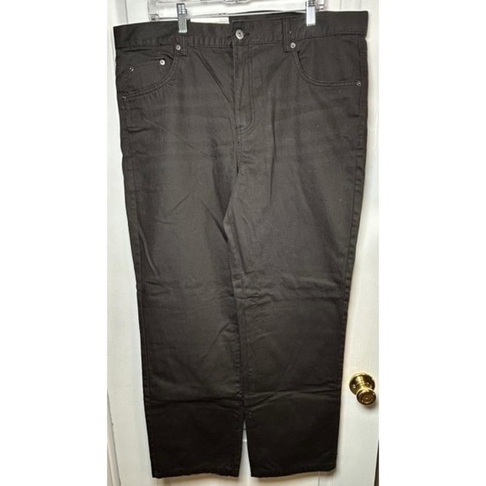 NWT Adventuridge Men's Dark Brown Flannel Lined Work Pants Jeans 42 x 32